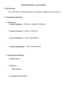 305Lecture(Psychotic) Outline REVISED Spr14