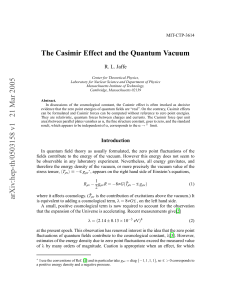 The casimir effect 