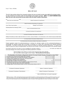 Form T-7 (Rev. 092008)  This bill of sale (State of Georgia) (1)
