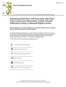 Estimating Paddy Rice Leaf Area Index with Fixed Point Continuous Observation of Near Infrared Reflectance Using a Calibrated Digital Camera