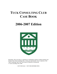 Tuck Consulting Case Book