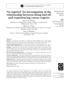 Sullivan-2007-JMP-No regrets？An investigation of the relationship between being laid off and experiencing career regrets