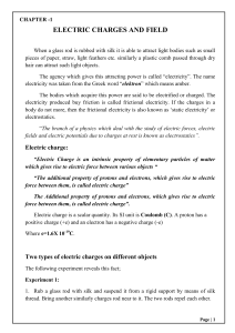 Electric Charges and Fields: Textbook Excerpt