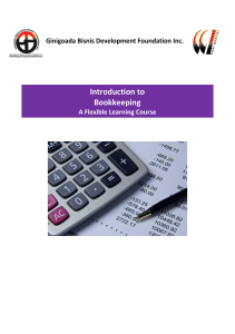 Introduction to Bookkeeping Course