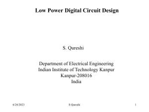Qureshi LOW POWER DIGITAL DESIGN-12012 Abridged