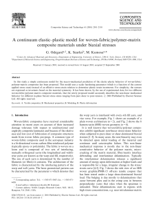 A continuum elastic–plastic model for woven-fabric polymer-matrix