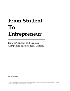 From Student to Entrepreneur