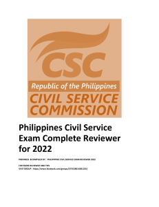 2022 mock exam Civil Service Exam reviewer 