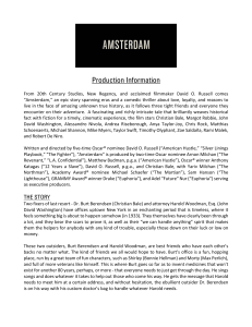 AMSTERDAM Final Production Notes and Bios