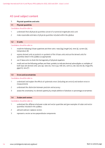 AS Physics syllabus 2023