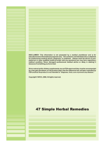 47 Simple Herbal Remedies