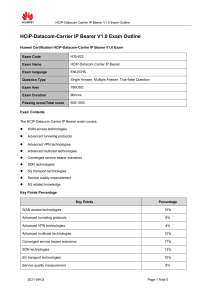 HCIP-Datacom-Carrier IP Bearer V1.0  Exam Outline