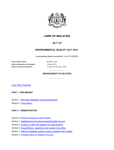 Environmental Quality Act 1974 - ACT 127 (1)