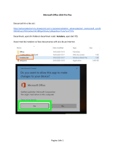 Instructiuni instalare Microsoft Office 2019 Pro Plus 