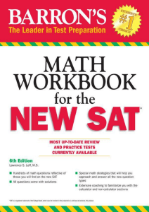 Barron's Math Workbook for the NEW SAt