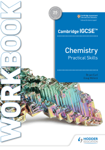 Cambridge IGCSE Chemistry PRACTICAL SKILLS