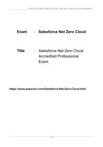 Salesforce Net Zero Cloud Exam Dumps