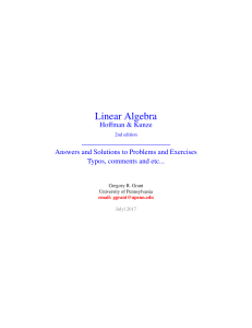 Linear Algebra by Hoffman and kunze