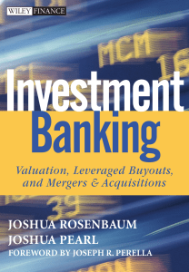 Investment Banking   valuation leveraged buyouts- and mergers and acquisitions