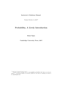 Solution Probability A Lively Introduction