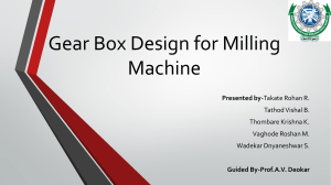Gear Box Design for Drilling Machine
