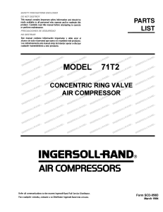 Ingersoll Rand Model T30 71T2 Parts List