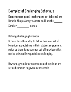 Examples of Challenging Behavious by -daniella asante (1)