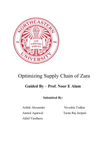 Optimizing Supply Chain of Zara (Project)