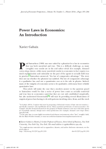 Power Laws in Economics