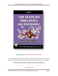 100 NEGOCIOS BRILLANTES SIN INVERSION - IDEAS DE NEGOCIOS