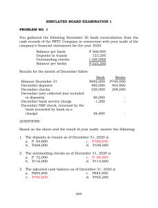 Accounting Exam: Bank Rec, Receivables, Loans, Inventory