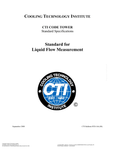CTI STD-146 Standard for Liquid Measurement