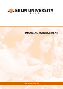Financial-Management EIILM UNIVERSITY SIKKIM
