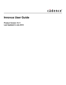 Innovus User Guide 19.1