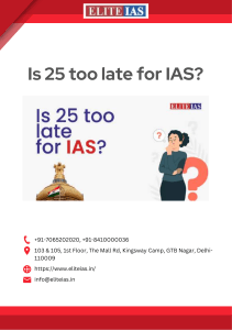 Is 25 too late for IAS?