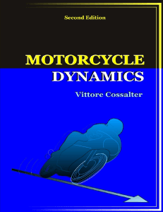 Vittore Cossalter Motorcycle Dynamics