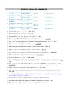 Math Elements