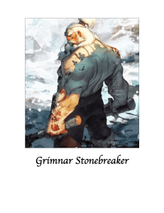2. Grimnar Stonebreaker - Background Story