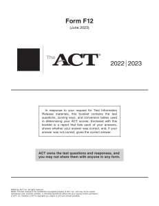 ACT June 2023 (F12)