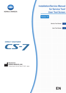 CS-7 Service Tool User Tool Screen