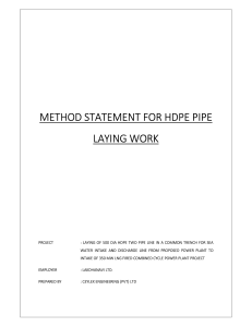 Method Statment for HDPE Pipe Laying (LAK Review)