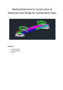 Method Statement for Construction of Pedestrian Steel Bridge for Cooling Water Pipes