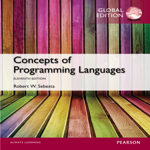 Concepts of Programming Languages 11th Ed