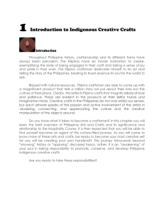 Philippine Indigenous Creative Crafts: An Introduction