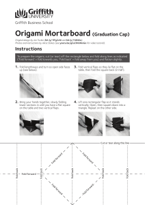 Scrapbook Origami graduation cap pattern