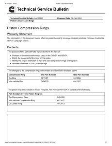 Piston Compression Rings
