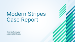 Modern Stripes Case Report by Slidesgo