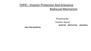Unit-6 Investor Protection And Grievance