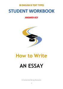 English B IB essay