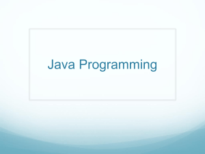 Java - Object Oriented Programming